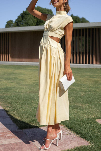 Bianca™ | Vestito Midi con Cut-Out e Tasche