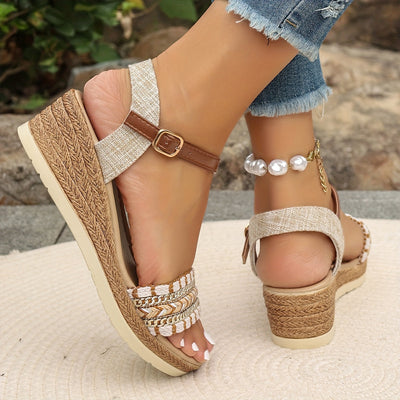 Amara™ | Sandali Wedge Intrecciati Boho