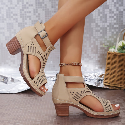 Nova™ | Sandali con Tacco a Blocco Cutout
