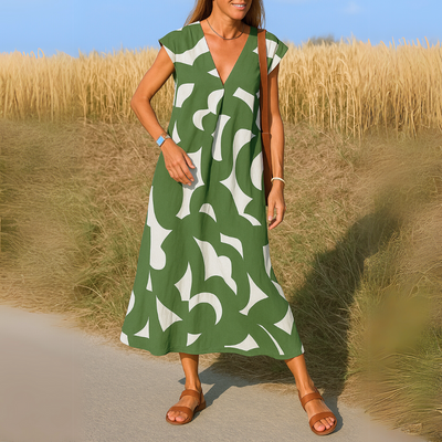 Francesca™ | Abito Fluido Scollo a V