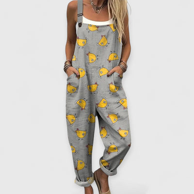 Allegra™ | Tuta Vintage Donna a Gamba Larga