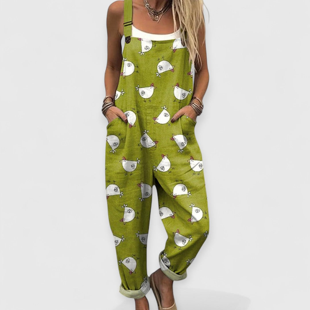 Allegra™ | Tuta Vintage Donna a Gamba Larga