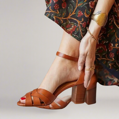Irene™ | Sandalo Artigianale con Zeppa