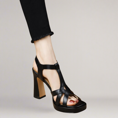 Clara™ | Sandalo in Ecopelle con Tacco Alto