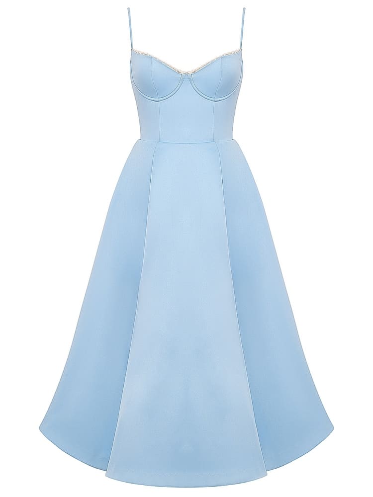 Celeste™ | Abito Midi in Tulle Blu