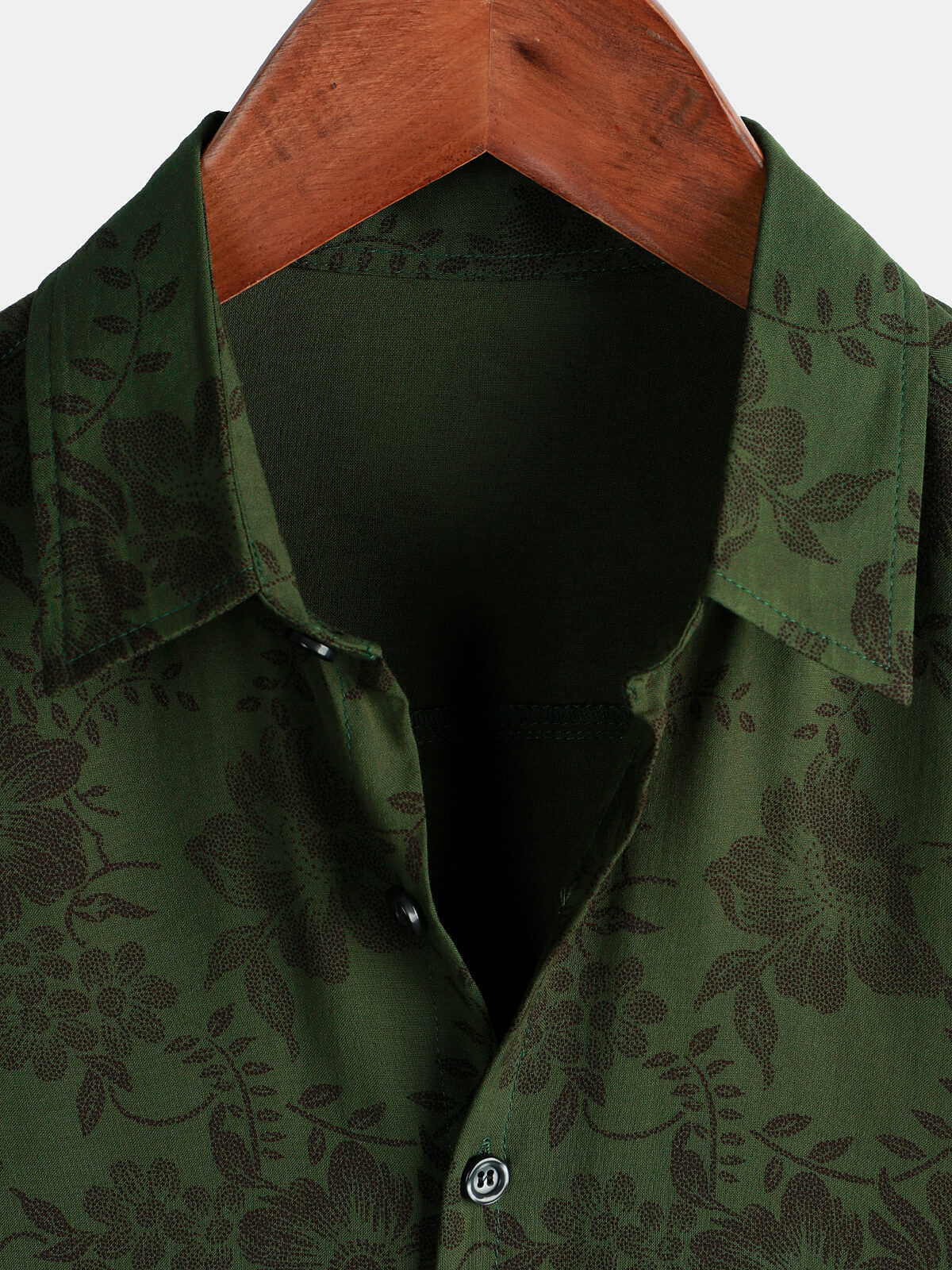 Camicia da uomo a maniche corte con stampa floreale in stile anni '70