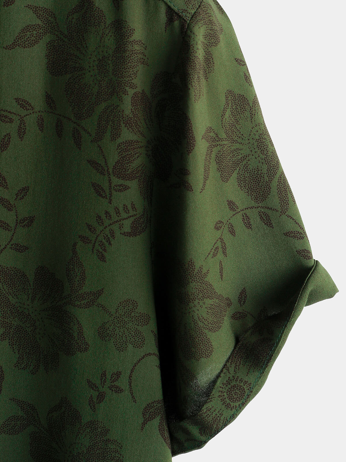 Camicia da uomo a maniche corte con stampa floreale in stile anni '70