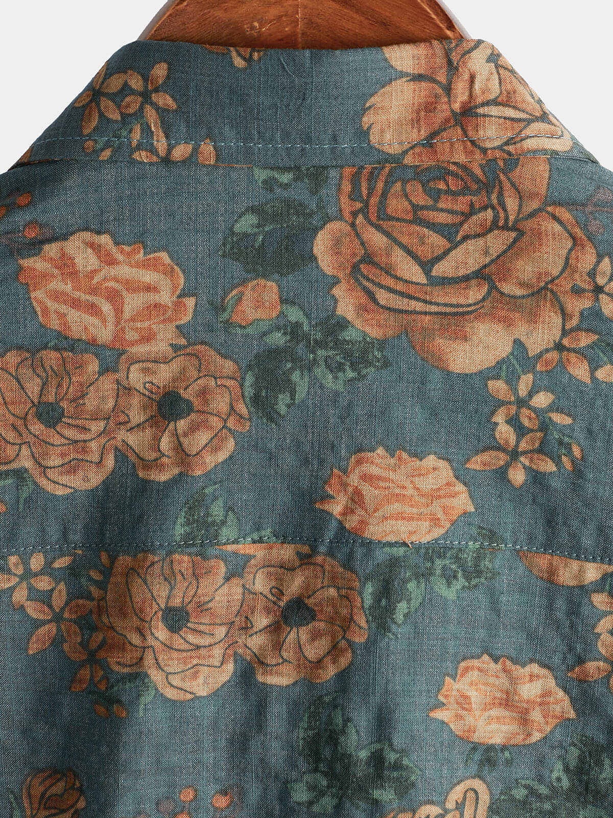 Camicia da uomo estiva a maniche corte in stile retro