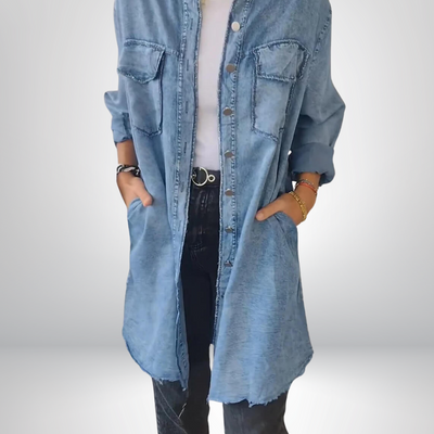 Beatrice™ | Giacca di Jeans a Maniche Lunghe Elegante e Versatile con Collo