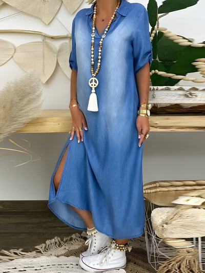 Elena™ | Vestito Maxi in Denim