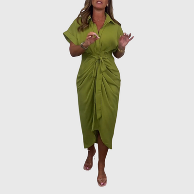 Paola™ | Abito Camicia con Fiocco