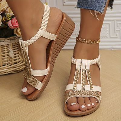 Elara™ | Sandali Intrecciati in Cristallo