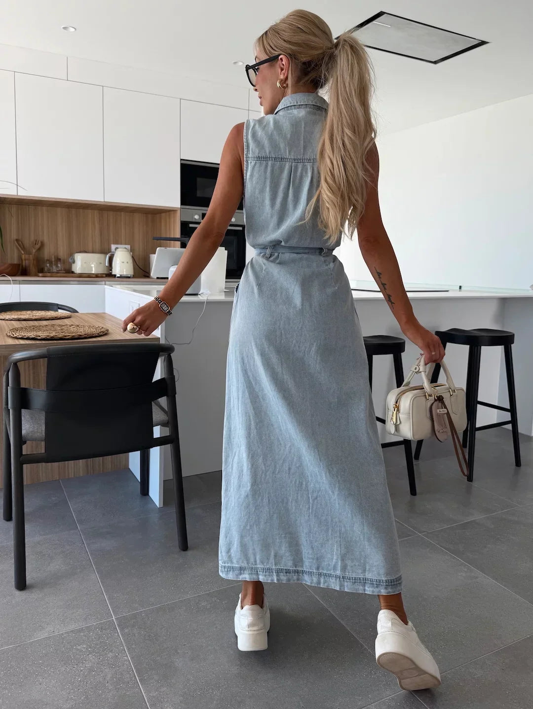 Isabelle™ | Maxi Abito in Denim