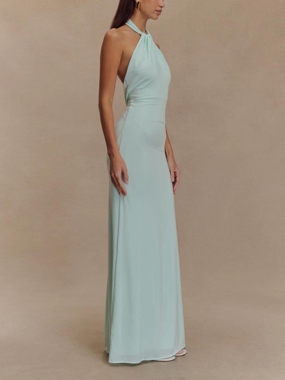 Chiara™ | Abito Maxi Halter Laguna
