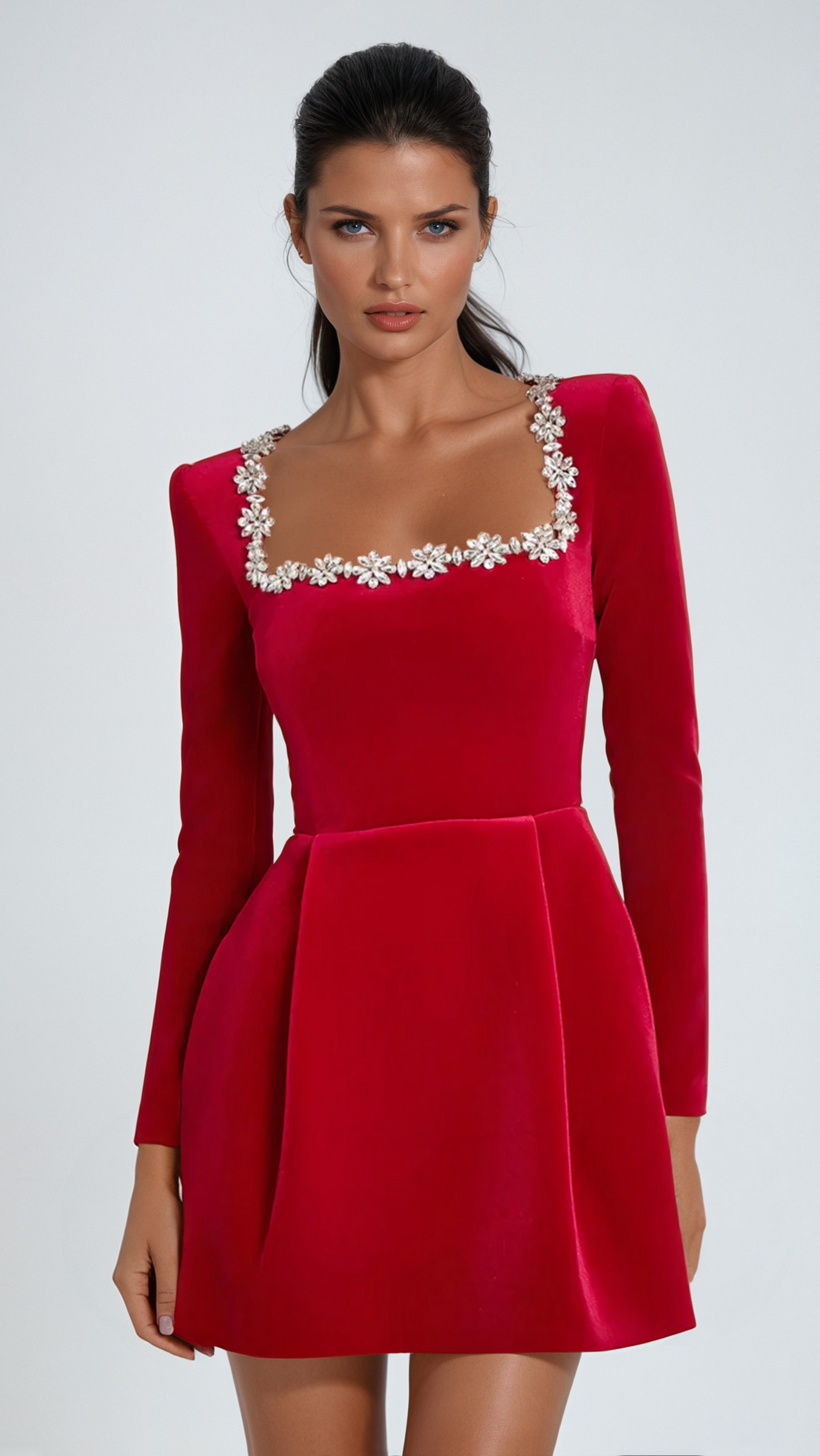 Diletta™ | Abito Mini con Maniche Lunghe