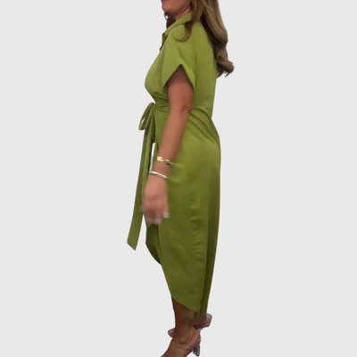 Paola™ | Abito Camicia con Fiocco