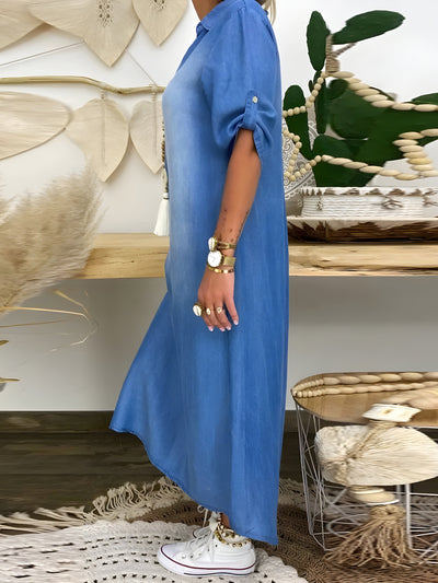 Elena™ | Vestito Maxi in Denim