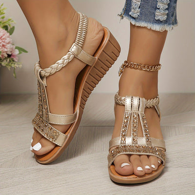 Elara™ | Sandali Intrecciati in Cristallo