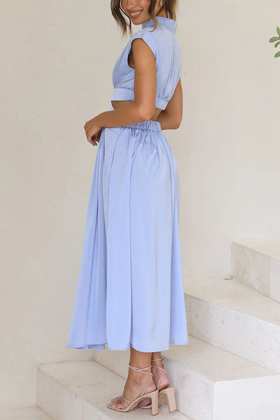 Bianca™ | Vestito Midi con Cut-Out e Tasche