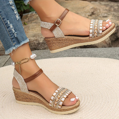 Amara™ | Sandali Wedge Intrecciati Boho