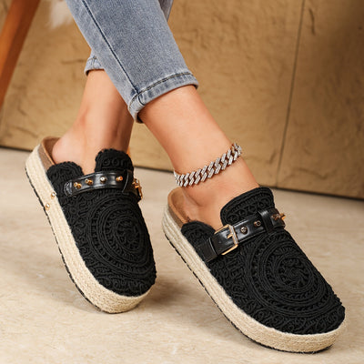 Solene™ | Mules Boho all'Uncinetto