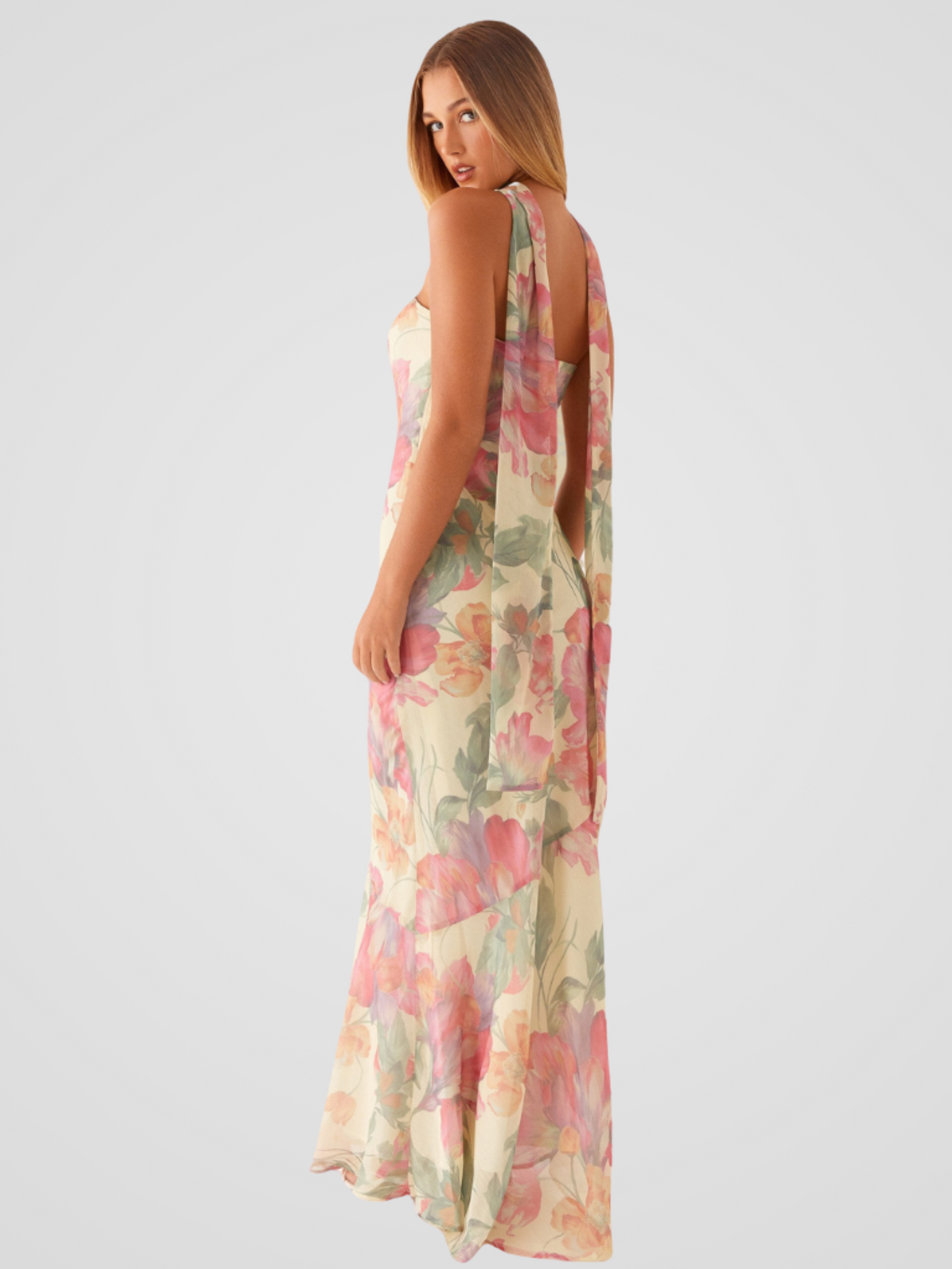 Aperti™ | Abito Bandeau in Chiffon Floreale