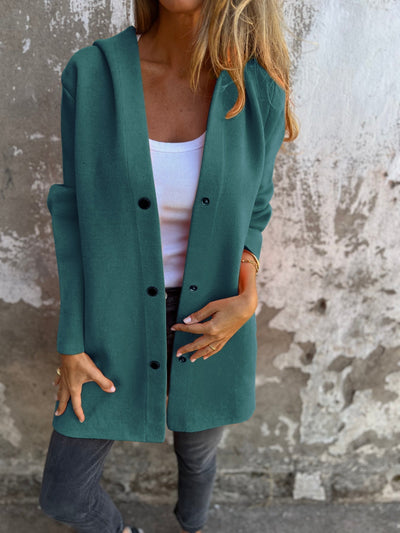 Sofia™ | Giacca Casual con Cappuccio e Bottoni