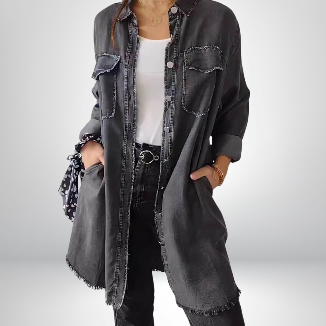 Beatrice™ | Giacca di Jeans a Maniche Lunghe Elegante e Versatile con Collo