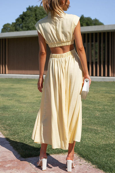 Bianca™ | Vestito Midi con Cut-Out e Tasche