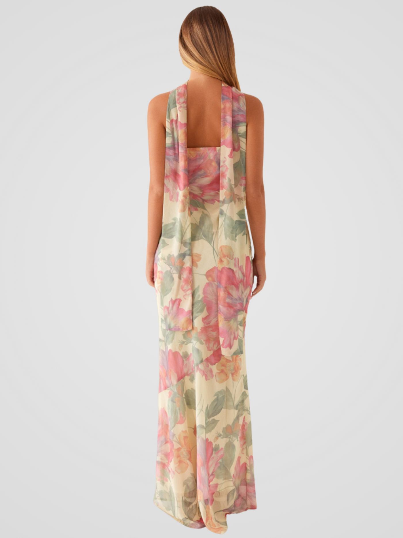 Aperti™ | Abito Bandeau in Chiffon Floreale