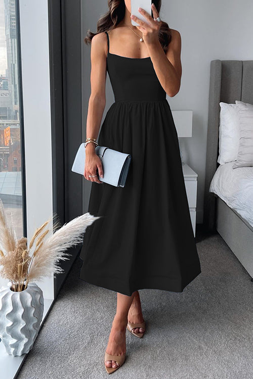 Isabeau™ | Abito Midi A-Line con Spalline Sottili
