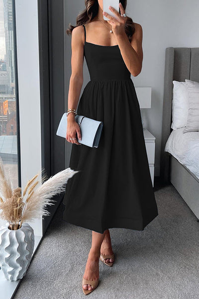 Isabeau™ | Abito Midi A-Line con Spalline Sottili