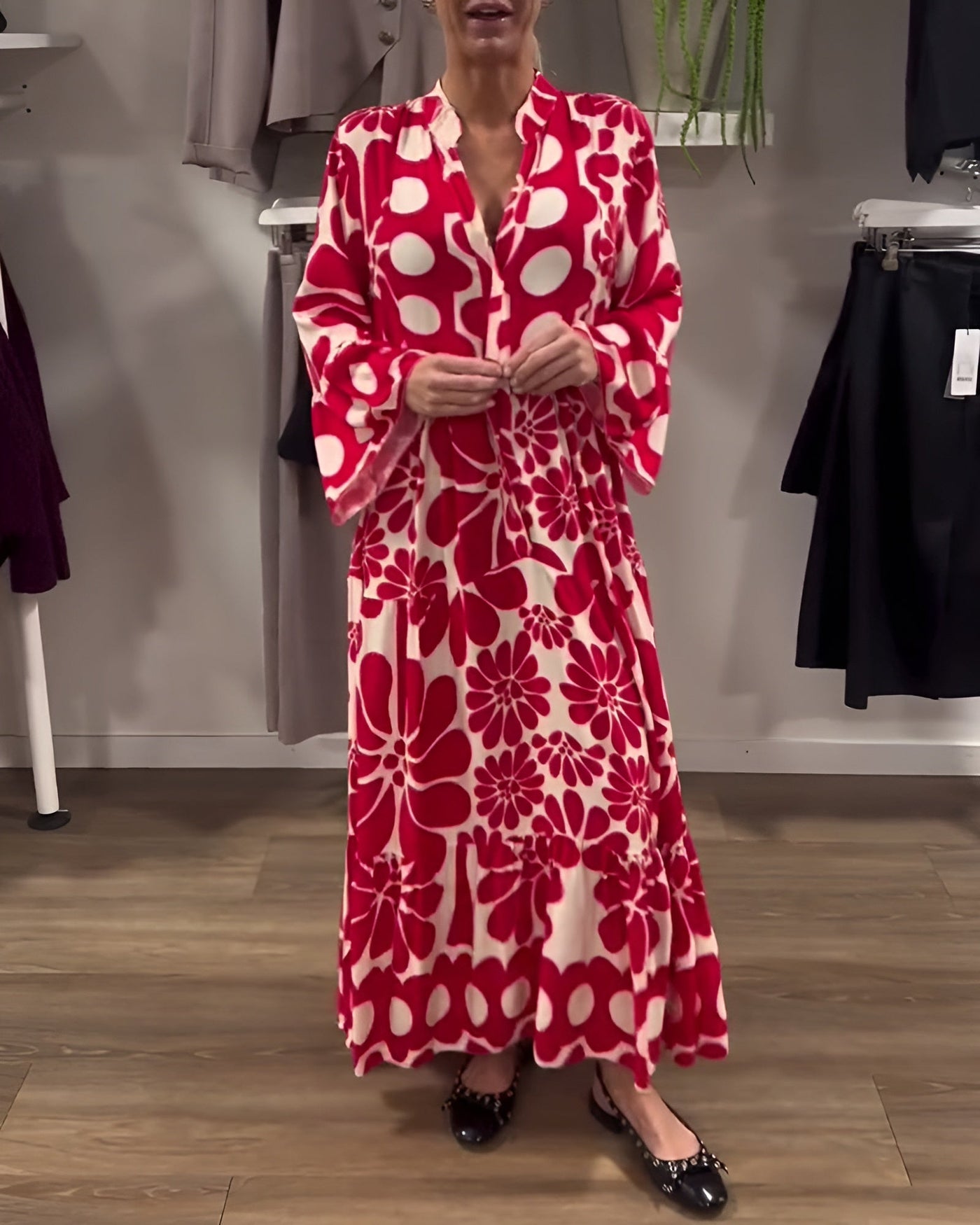 Marielle™ | Abito Maxi Stampato Elegante