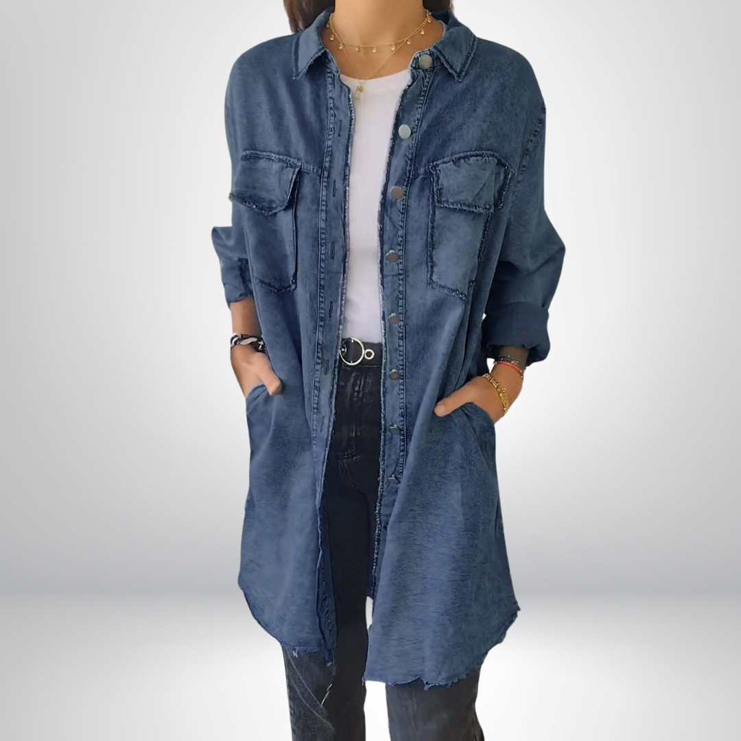 Beatrice™ | Giacca di Jeans a Maniche Lunghe Elegante e Versatile con Collo
