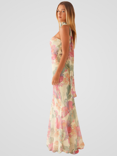 Aperti™ | Abito Bandeau in Chiffon Floreale