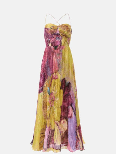 Kiara™ | Abito Maxi Ikat Multicolore