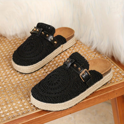 Solene™ | Mules Boho all'Uncinetto