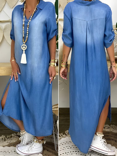Elena™ | Vestito Maxi in Denim