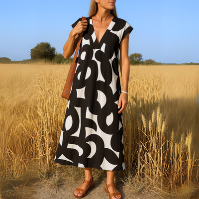 Francesca™ | Abito Fluido Scollo a V
