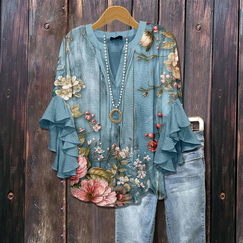 Claudia™ | Blusa Floreale Elegante
