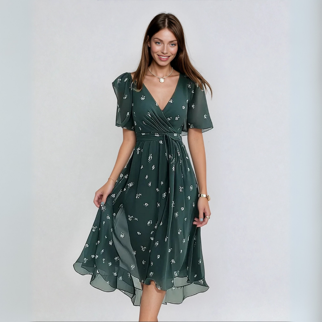Lina™ | Abito Estivo Elegante a Maniche Corte