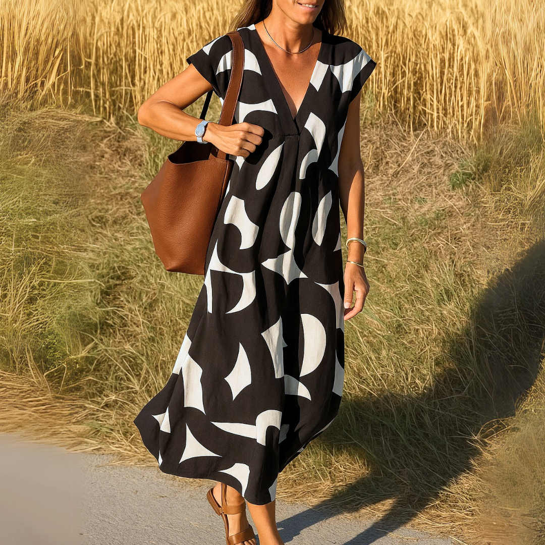 Francesca™ | Abito Fluido Scollo a V