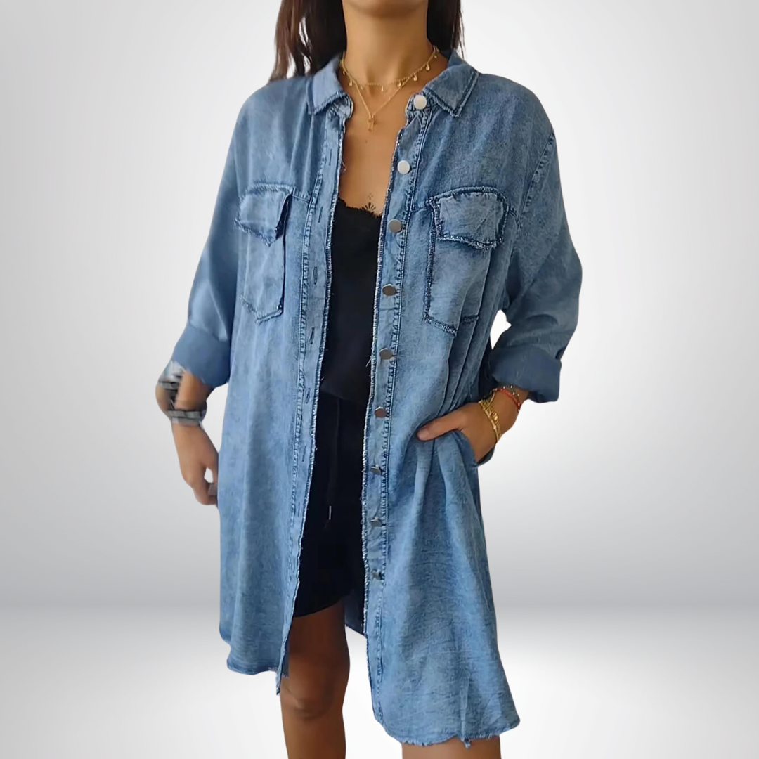 Beatrice™ | Giacca di Jeans a Maniche Lunghe Elegante e Versatile con Collo