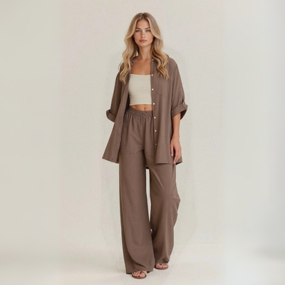 Léontine™ | Completo Casual in Lino Artigianale