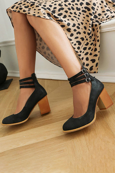 Allegra™ | Sandali con Cinturino e Tacco Spesso