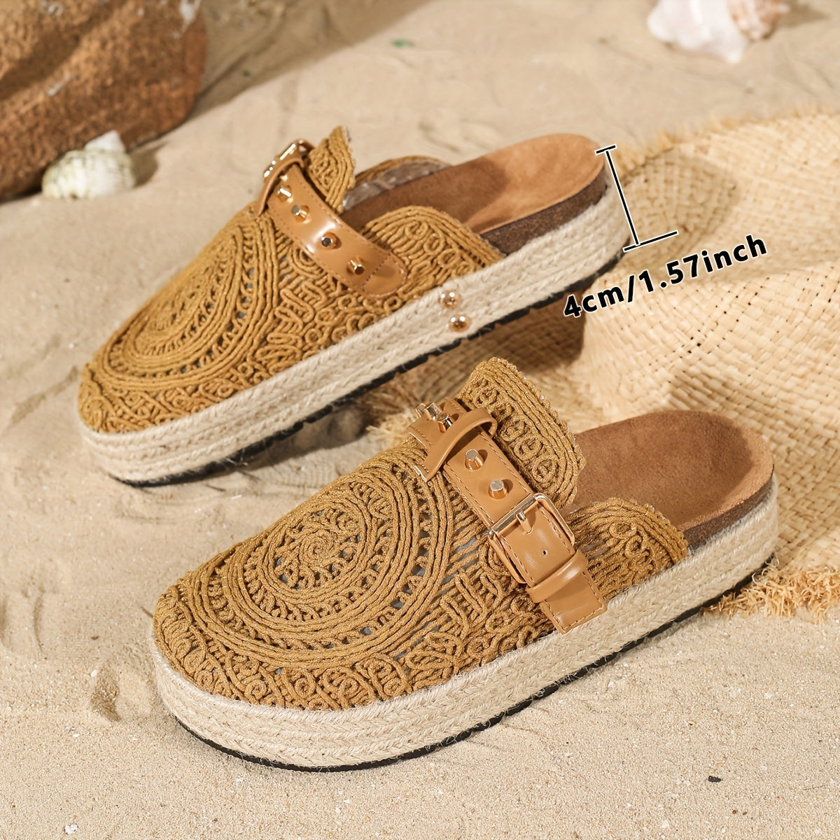 Solene™ | Mules Boho all'Uncinetto