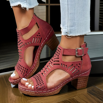 Nova™ | Sandali con Tacco a Blocco Cutout