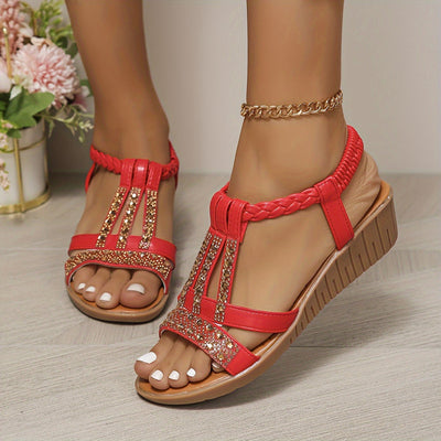 Elara™ | Sandali Intrecciati in Cristallo