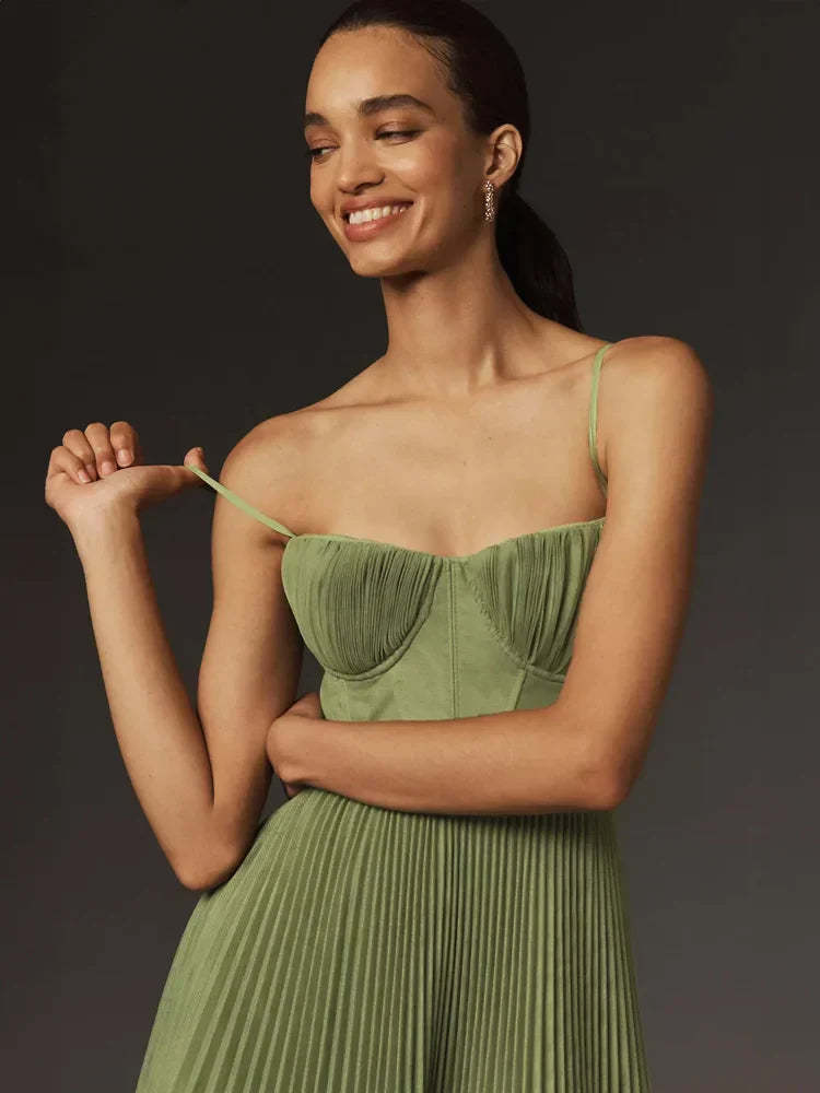 Livia™ | Abito Midi in Tulle Plissettato