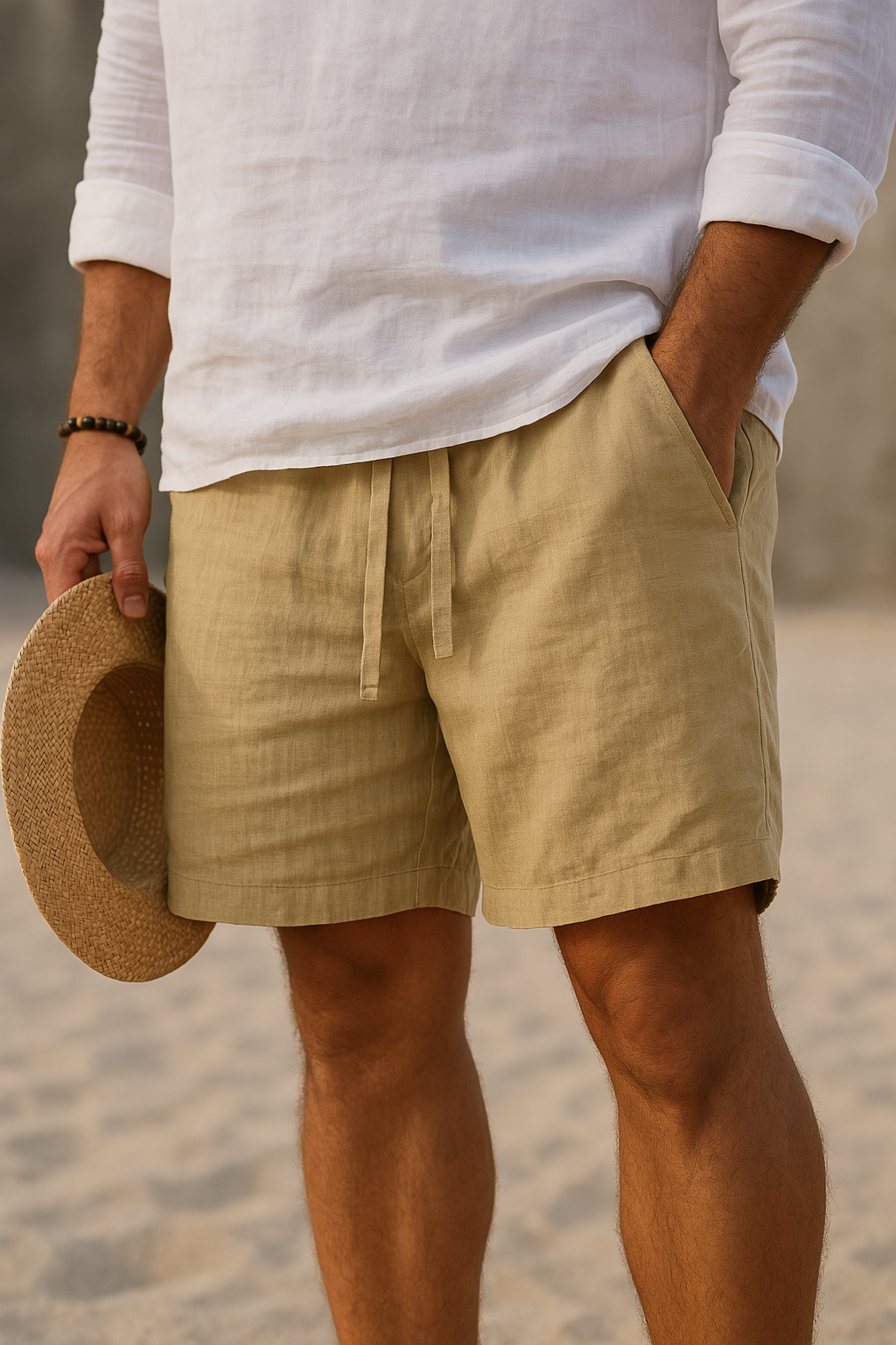 Edward | Pantaloni Corti Estivi in Lino Premium